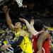 Michigan junior Jordan Morgan shoots from under the hoop during the first half against North Carolina State at Crisler Center on Tuesday night. Melanie Maxwell I AnnArbor.com